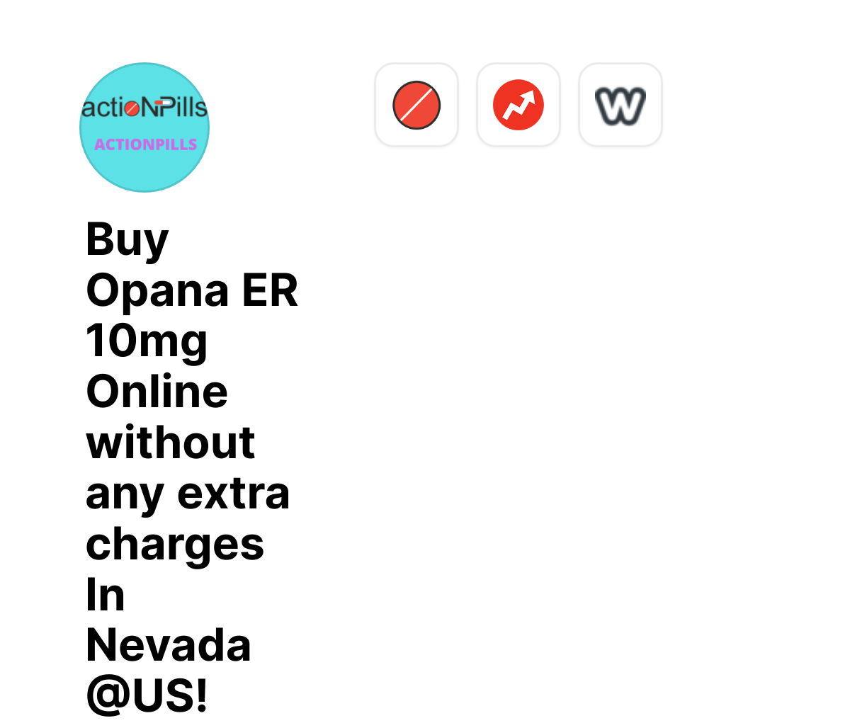 Buy Opana ER 10mg Online without any extra charges In Nevada @US!