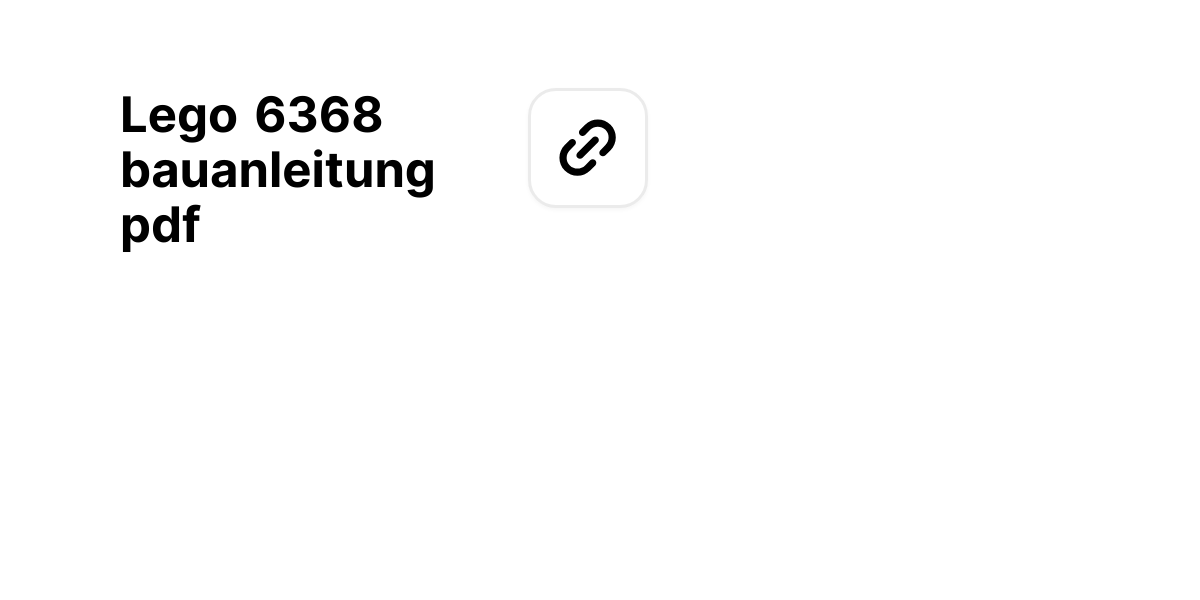 Lego 6368 instructions sale